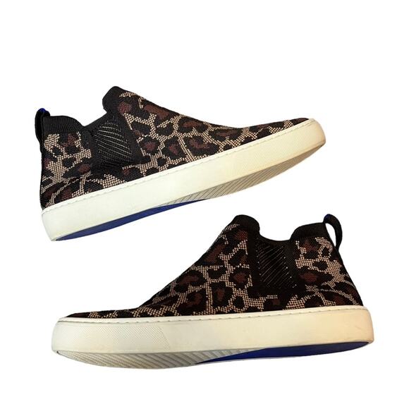Rothy’s leopard print Chelsea bootie sneakers sz 9.5 - Picture 7 of 8
